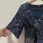 Free People  Blue Sequins Party Girl Mini Dress XS Photo 2