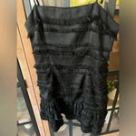 Princess Polly  Mini dress ruffles Molina square neck sleeveless fringe LBD Photo 3