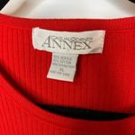 Casual Corner Red Ribbed Sweater Short Sleeve Sz XL Photo 2