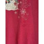 Vintage Grandma Sweatshirt Women's 2X Crewneck Rose Pink Trees Christmas 90s Size undefined Photo 2