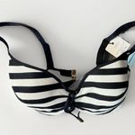 Marie Jo Swim Merle Heart Shape Bikini Top In Noir Rayure 1002916 E‎ $140 Black Size M Photo 4