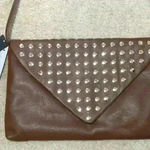 Apt. 9  NWT Marissa Clutch Brown Studded Envelope Crossbody Purse Photo 1