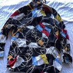 Ralph Lauren Lauren Women’s Sz M Nautical Sailing Flag Anchor Button Up Blouse Photo 14