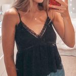 Aerie Black Cami With Lace Trim Photo 0