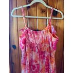 Faded Glory   Dress‎ Tie Dye Ruffle Sleeveless Casual Pink Orange Size XL Y2K Photo 4