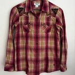 Ariat  REAL womens Enchanting Shirt plaid ombre long sleeve snap button western S Photo 0