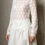 Farm Rio  Lace Long Sleeved Blouse, Off-White, Large Photo 3