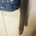 Hollister mix media hooded distressed denim jacket Photo 4