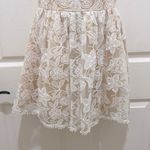 B Darlin B. Darlin White Lace And Nude Sleeveless High Neck Dress Photo 2