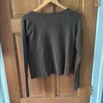 Brandy Melville One Size Women's Teen Girl Brown Long Sleeve Henley Top Photo 2
