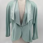Vintage Daymor Couture Beaded Blazer Lady Jacket Single Button Pastel Mint 16 Green Photo 0