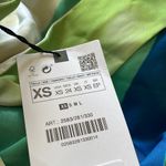 ZARA NWT SATIN EFFECT BACK TIE STRIPED SILKY BLOGGERS FAV TUNIC TOP XS Photo 6