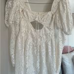 For Love & Lemons White Lace Puff Sleeve Mini Dress Photo 2