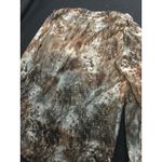 Veronica M  Women's Size M Long‎ Sleeve Brown Gray Sheer Blouse Top Photo 5