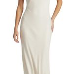 NWT Aya Muse Midi Dress Jersey Knit Off White Size 8 (L) Photo 0