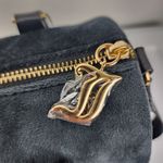 Juicy Couture Bag Obsession Satchel Black Velour Velvet Rhinestone Purse Handbag Photo 6