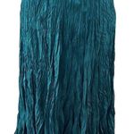 Anthropologie Chaudry teal green gold beaded embellished maxi skirt M boho Size M Photo 0