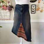 Angie Vintage Y2K  Jeans Size M Denim Skirt Western Asymmetrical Slip On Photo 1