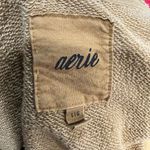 Aerie  Lace-up Oversized Sweatshirt Mustard Yellow Photo 2