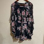 Bardot Black Floral Chiffon Long Sleeve Romper Photo 1