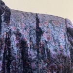 Lucky Brand  Navy Multi Floral velvet blazer Photo 4