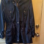 Women's Black Waterproof Lightweight Rain jacket Hoodie Size 8 Photo 4