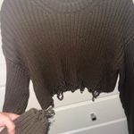 ZARA  cropped distressed sweater Photo 1