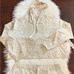 Zoe + Phoebe Ivory Snake Print 2pc Hoodie + Shorts Lounge Set Size Large Photo 1