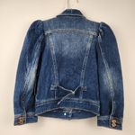 Retrofête Retrofete Ada Jean Jacket in Blue Size XXS Gold Buttons NWT Distressed Photo 3