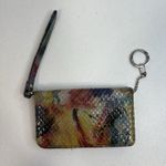 Hobo International Wristlet Key ID Holder Fold Over Snap Snakeskin Embossed Photo 1