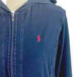 Ralph Lauren Polo Faded Navy Full Zip Hoodie Red Pony Logo Hooded Sweatshirt M Photo 1