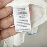 Faherty NEW  Shirt Womens M Pompano Gauze Cotton Top in Egret Embroidered Trim Photo 5