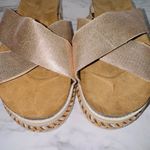 London Rag Women's Platform Open Toe Oprah Bronze Casual Slip On Sandals size 9 Tan Photo 3