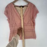 The Limited  VINTAGE Blush Pink Lace V-Neck Cap Sleeve Blouse Y2K‎ Fairy Size L Photo 10