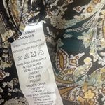 Elan NWT  Elegant Paisley Work Blouse Black, Gold, Size M Photo 6