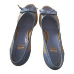 Moschino  cheap and chic womens 41 9.5 blue bow straw cute woven leather Italy Photo 3