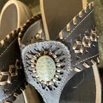 Array Leather Sandals Brown Low Wedge Western Earthy Womens 8 Photo 5