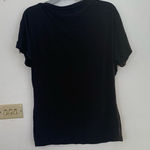 Juicy Couture black zipper neck detail short sleeve top size S 50% cotton Photo 0