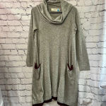 Sparrow Anthropologie Sweater Dress‎ Cowl Neck Lambs Wool Cashmere Oversized XS Gray Photo 1