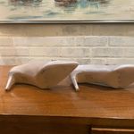 Silver Satin Evening Heels with Rhinestones Size 9.5 Photo 5