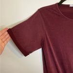 Hanger 55 Women’s Burgundy Short Sleeve Tie Front Top Size Small Red Photo 3