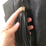 Tory Burch  Thea Round Tote Black Leather Shoulder Bag Photo 3