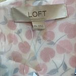 Loft Cherry Print Tank Top Women’s Sleeveless Blouse Red White Size 2XL Photo 1