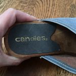 Candie's  Vintage Suede Wooden Clogs Size 7.5 Photo 4