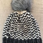 Boutique Black and White Knit Beanie with Pom Pom Photo 1
