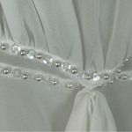 Morgan Taylor Fantasies  White Chiffon Pearl & Sequin Ruffle Nightie Chemise S Photo 2