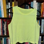 Lululemon  Breeze By Muscle Crop Tank Neon Yellow Euc Photo 2