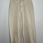 Anthropologie Maeve By Womens Ettie Crop High RIse Wide-Leg Pants Size 28 Khaki Photo 1