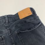 ZARA Womens Jeans Black US Size 4 Skinny Denim Dark Wash Button Zip Photo 2