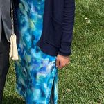 Silk Slip Dress Blue Size L Photo 0